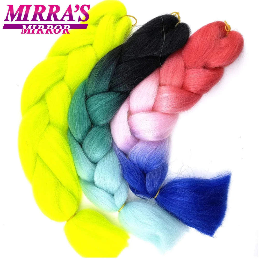 24 Inch Jumbo Braiding Hair Extensions Synthetic Ombre