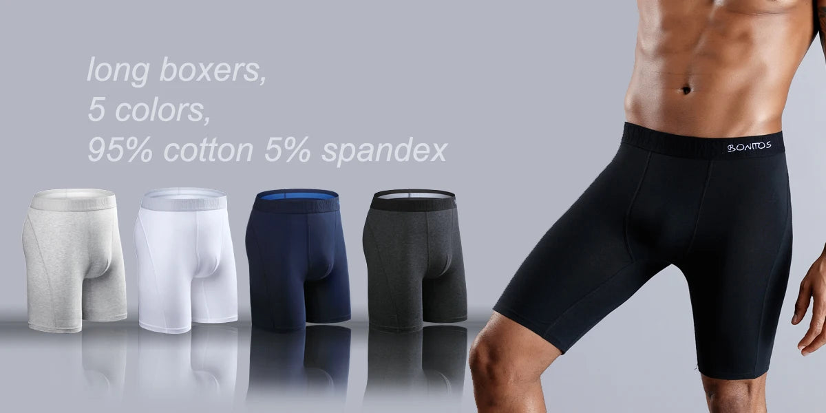 Men's Cotton Boxer Shorts Underwear Set of 5