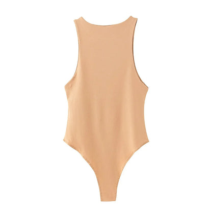 Summer Solid Sexy Bodycon Women Bodysuit Green Slim
