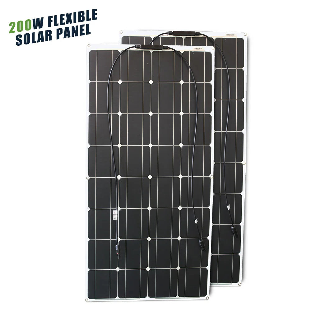 ASUNERGE 12V Flexible Monocrystalline Solar Panel 100W