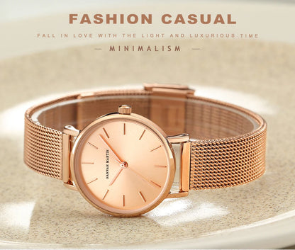 Hannah Martin Women 36mm Rose Gold Quartz Watch
