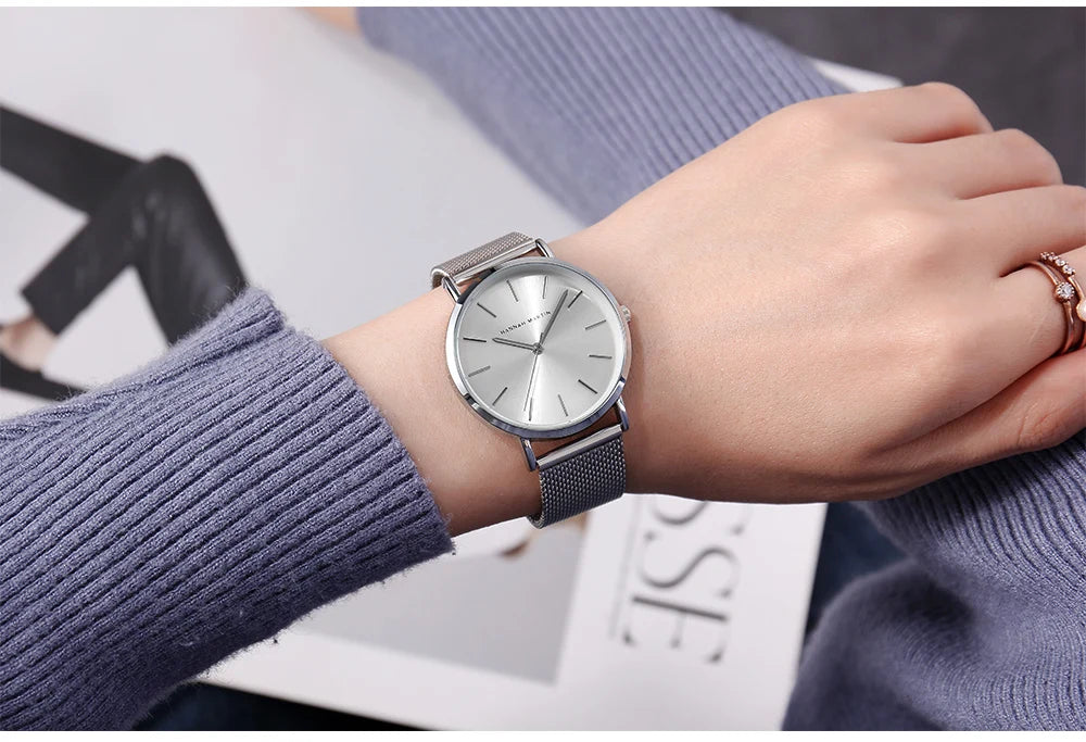 Hannah Martin Women 36mm Rose Gold Quartz Watch