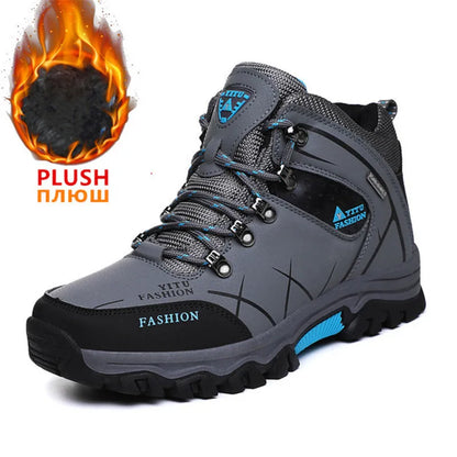 Men's Waterproof Leather Snow Boots Size 39-47
