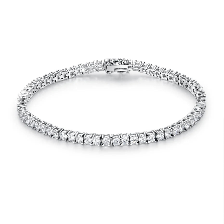 Moissanite Tennis Bracelet for Women in 14K Gold