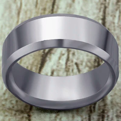 Black Classic Titanium Steel Ring for Men