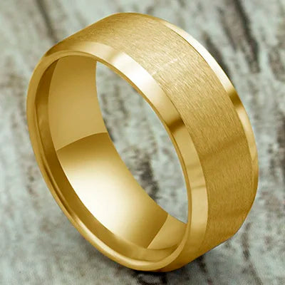 Black Classic Titanium Steel Ring for Men