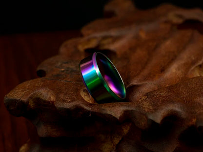 Black Classic Titanium Steel Ring for Men
