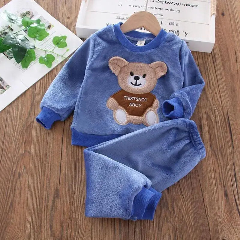 Children's Hooded Fleece Outfit Set for Toddlers
