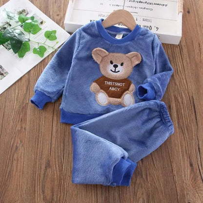 Children's Hooded Fleece Outfit Set for Toddlers