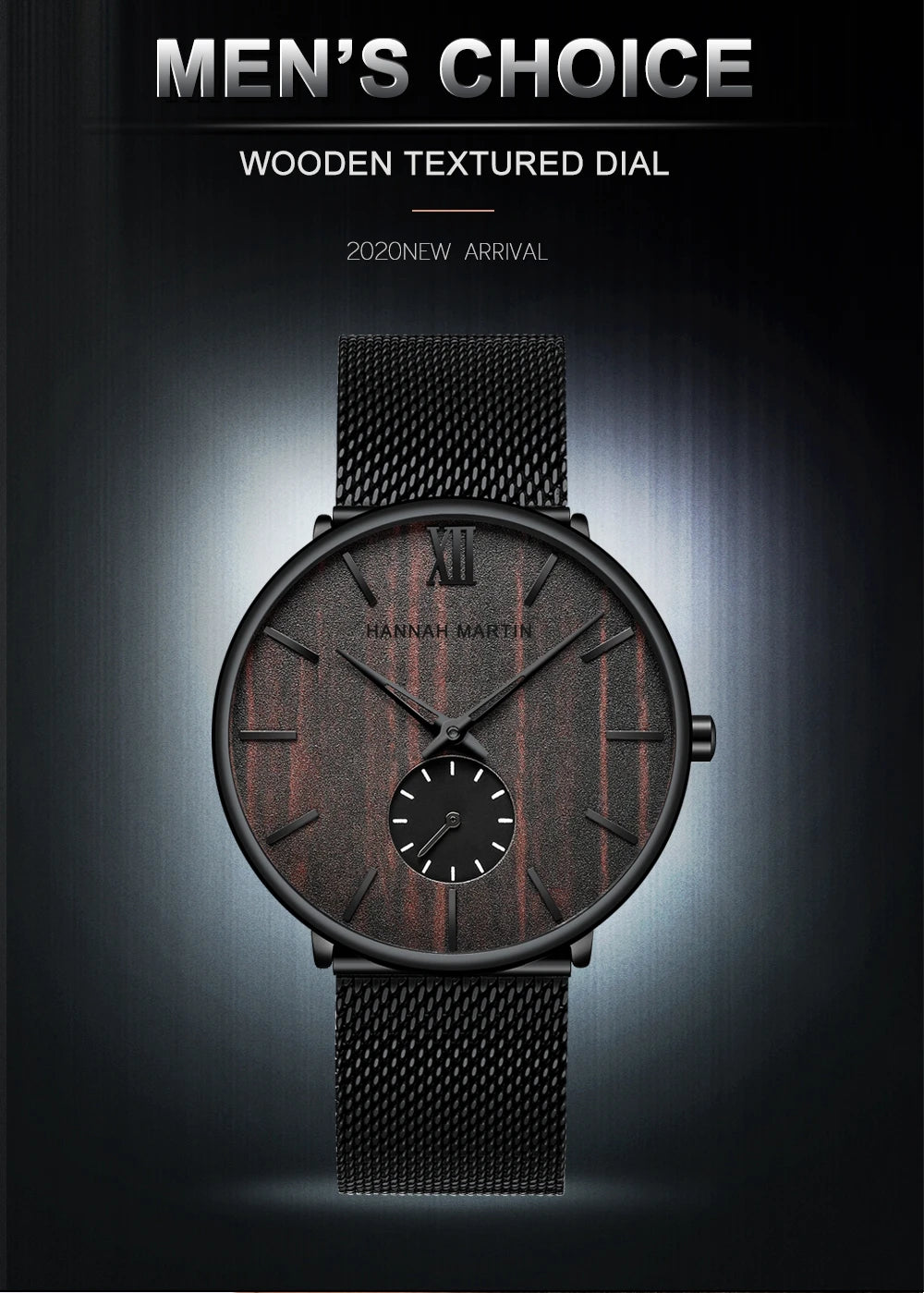 Waterproof Stainless Steel Mesh Quartz Men Watch