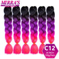 24 Inch Jumbo Braiding Hair Extensions Synthetic Ombre