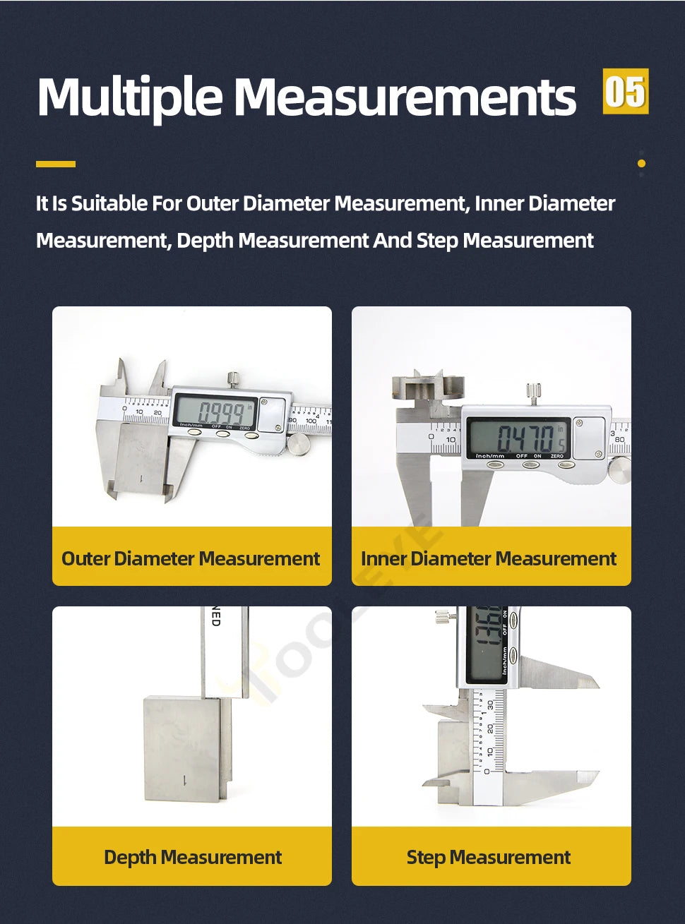 Digital Caliper Stainless Steel Thickness Gauge