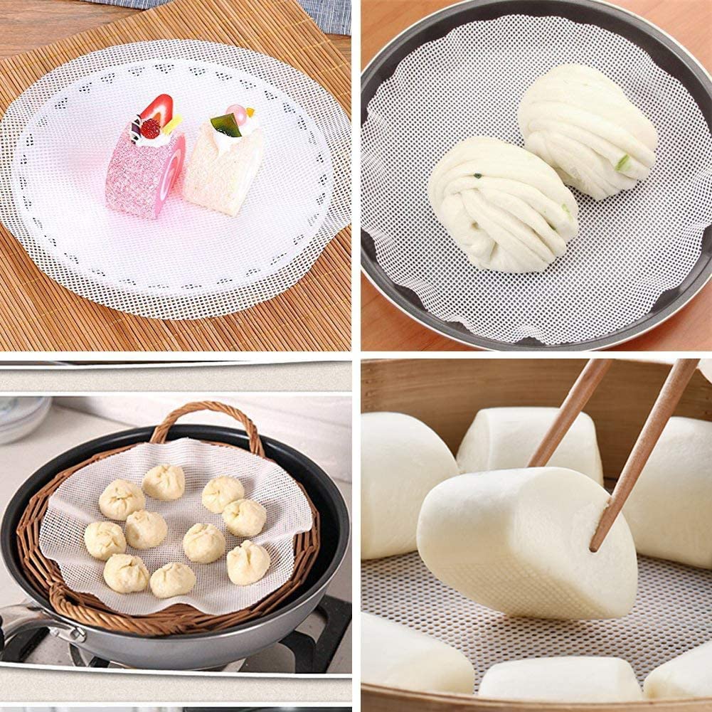 Silicone Steamer Mat Set Non-Stick White Kitchen Accessories