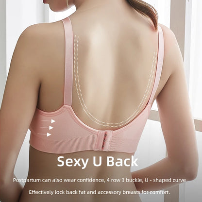 Plus Size Nursing Bra Seamless Breathable Nylon
