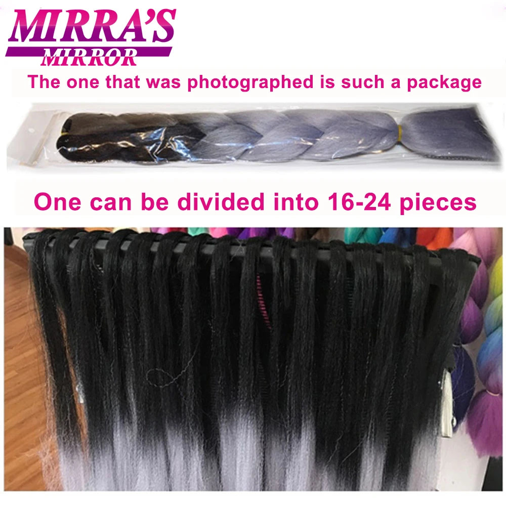 24 Inch Jumbo Braiding Hair Extensions Synthetic Ombre