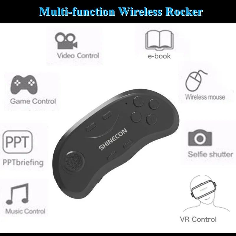 Wireless Virtual Reality Glasses 3D Headset for 4.7-7.2" Phones