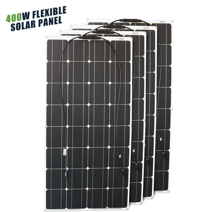 ASUNERGE 12V Flexible Monocrystalline Solar Panel 100W