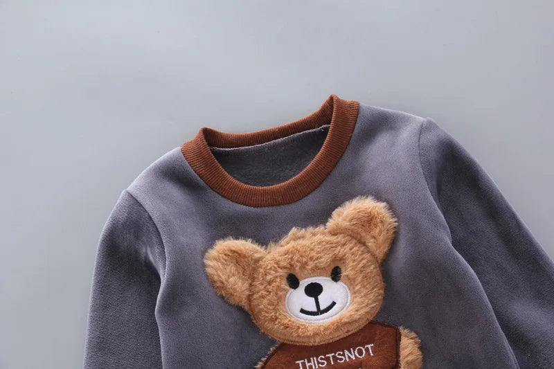 Children's Hooded Fleece Outfit Set for Toddlers