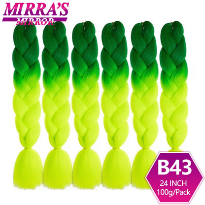 24 Inch Jumbo Braiding Hair Extensions Synthetic Ombre
