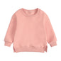 Kids Hooded Sweatshirt Cotton Solid Top for Girls