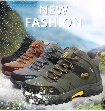 Men's Waterproof Leather Snow Boots Size 39-47