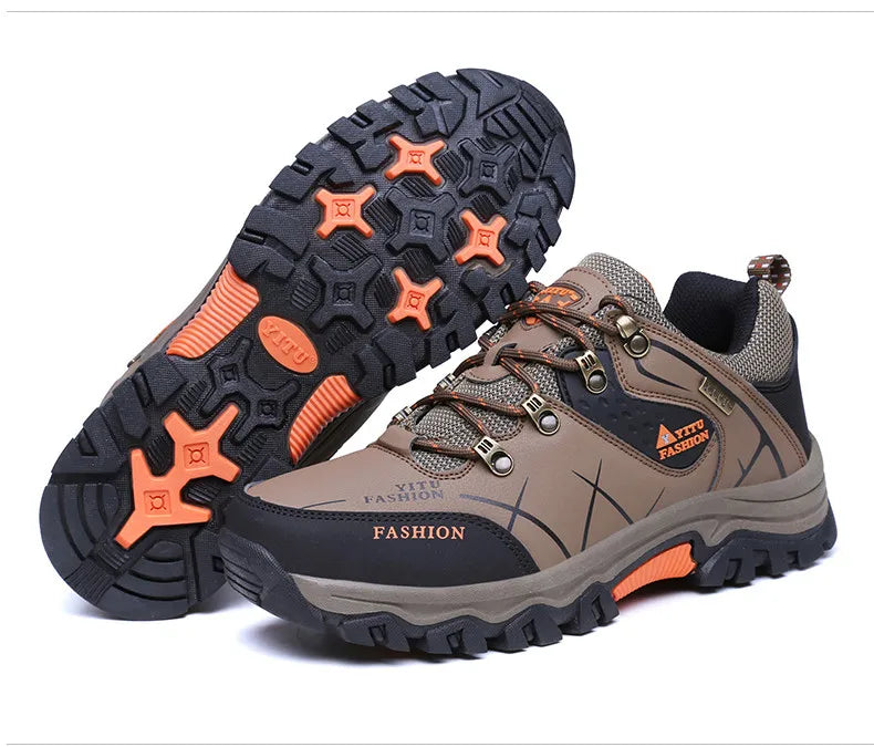 Men's Waterproof Leather Snow Boots Size 39-47