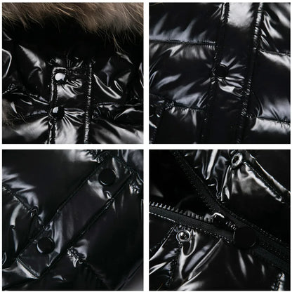 Black Down Winter Parka Jacket for Boys and Girls