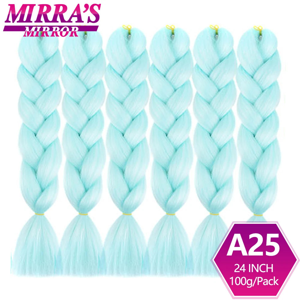 24 Inch Jumbo Braiding Hair Extensions Synthetic Ombre