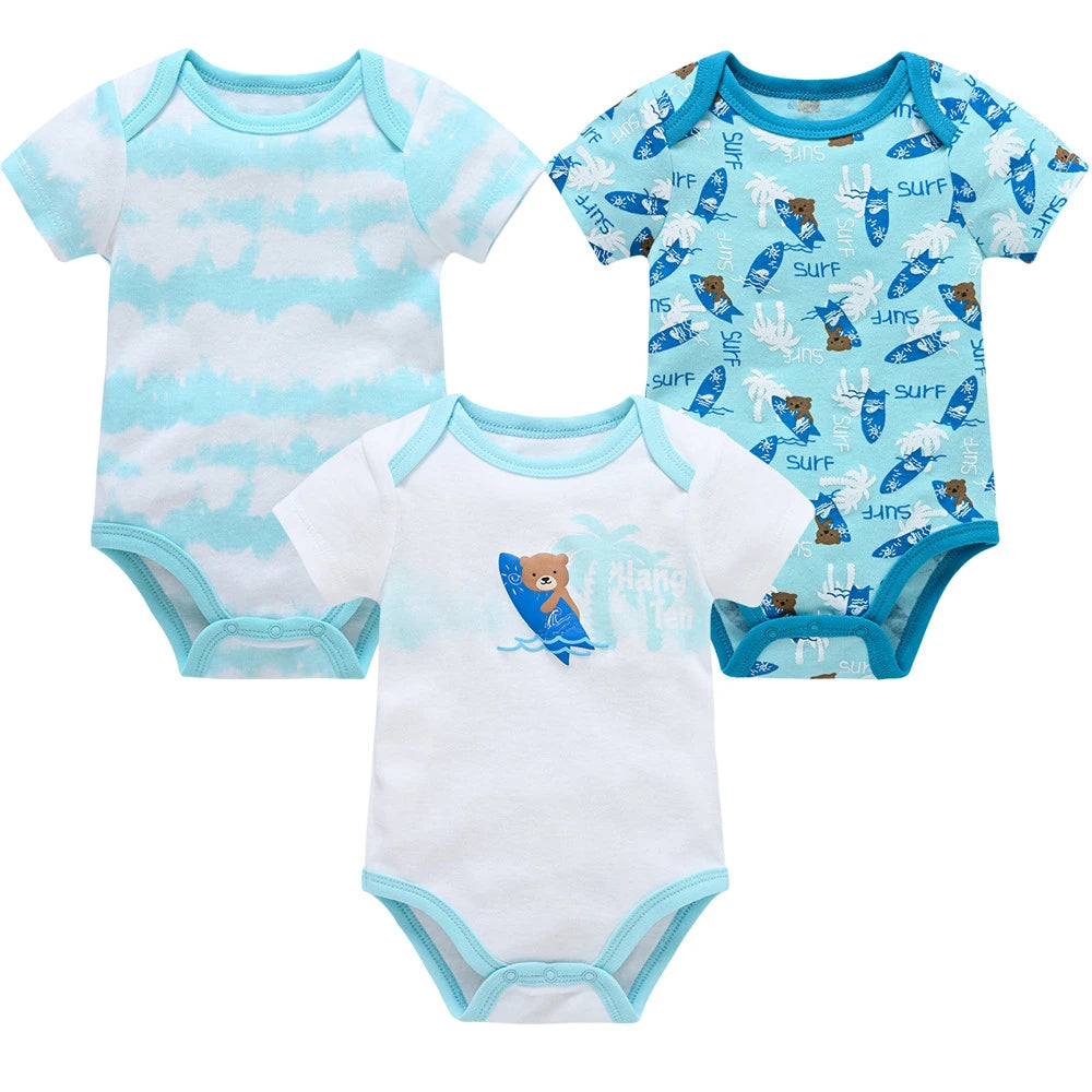 Kavkas Baby Boy Cotton Bodysuit Summer Overalls