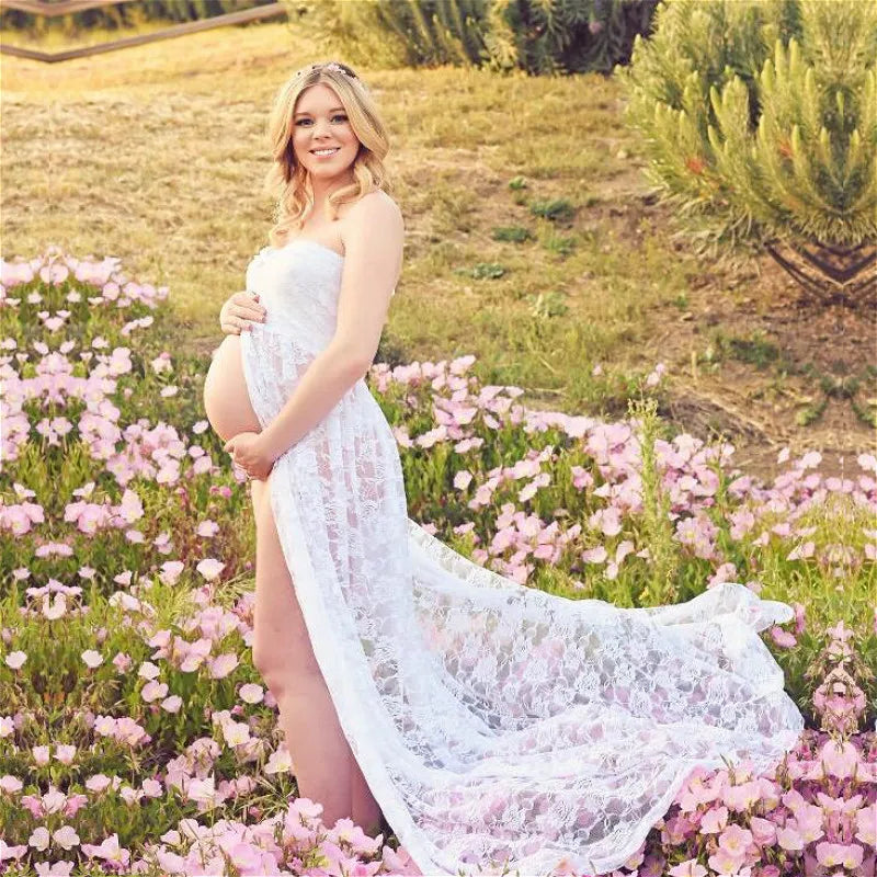 Lace Maxi Maternity Dress for Photography Summer