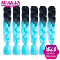 24 Inch Jumbo Braiding Hair Extensions Synthetic Ombre