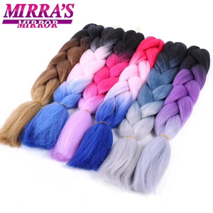 24 Inch Jumbo Braiding Hair Extensions Synthetic Ombre