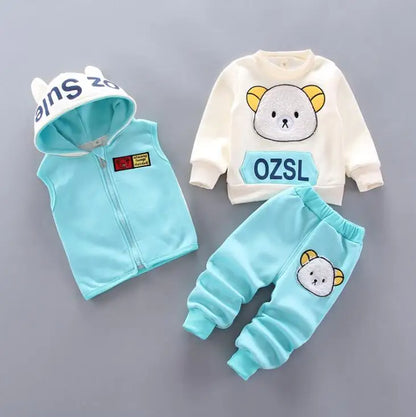 Children's Hooded Fleece Outfit Set for Toddlers