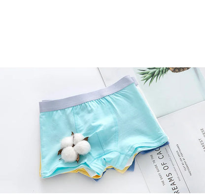 Children's Cotton Underwear Boy Briefs with Cartoon Design