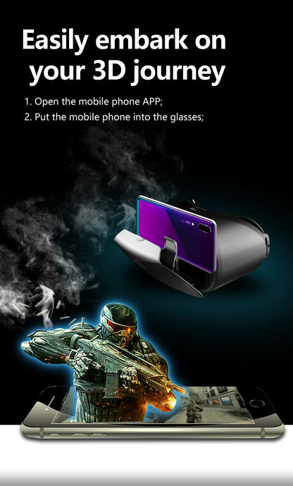 3D Virtual Reality Glasses for Smartphones with Real Lenses