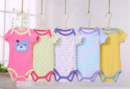 Cotton Short Sleeve Jumpsuit for Infants