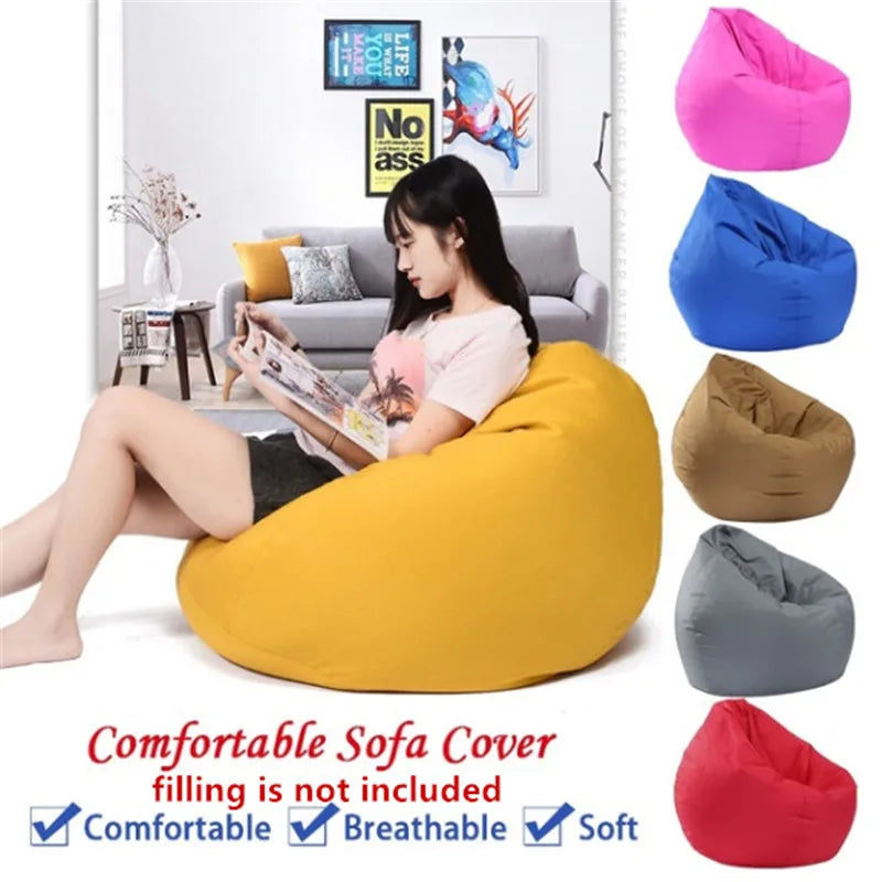 Durable Fabric Bean Bag Sofa Cover for Single Chair