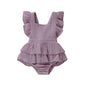 Cotton Ruffle Romper for Baby Girls Summer Outfit