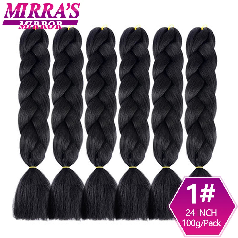 24 Inch Jumbo Braiding Hair Extensions Synthetic Ombre