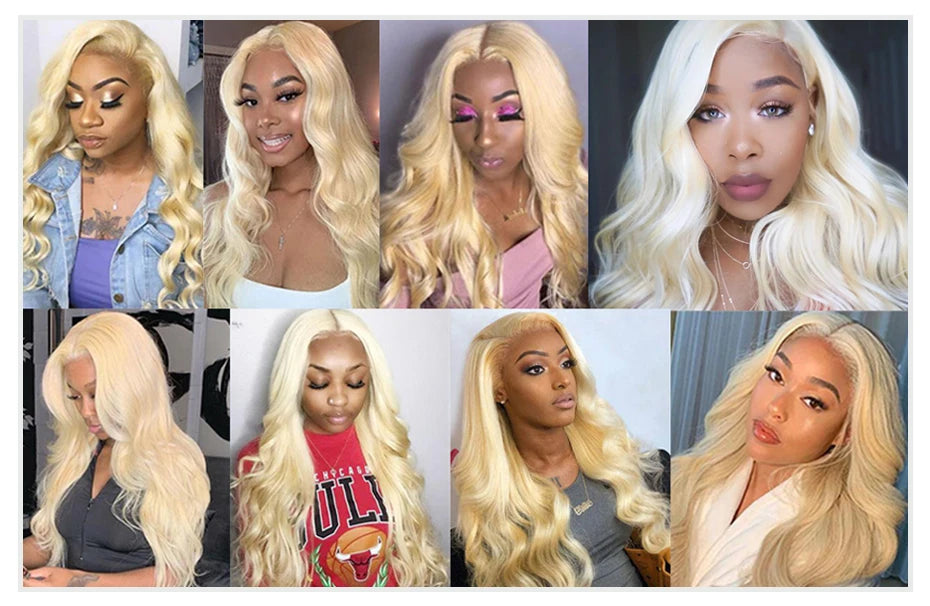 Honey Blonde Body Wave Lace Frontal Wig Brazilian Hair