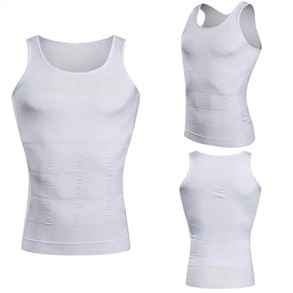 Men's Slimming Vest Body Shaper Corset in Nylon Elastane
