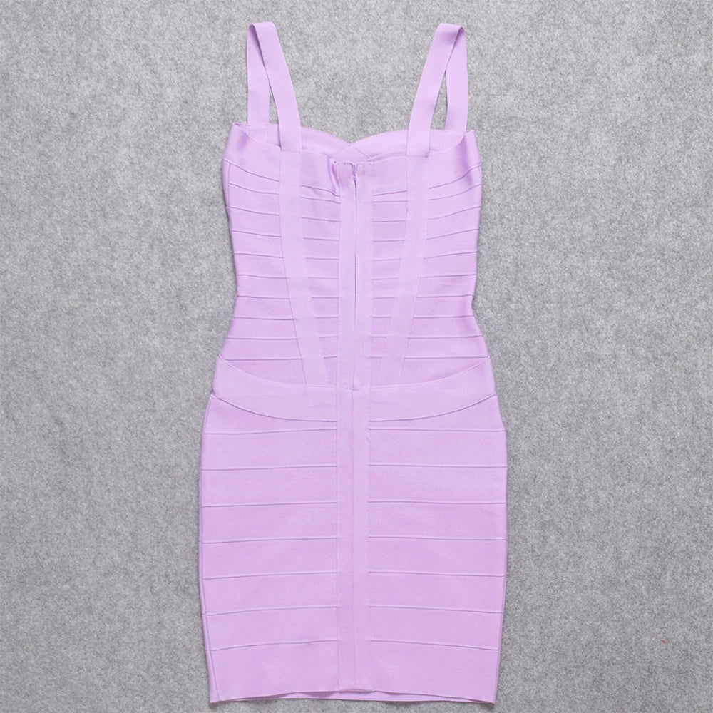BEAUKEY Blue Mini Bandage Dress for Women XL