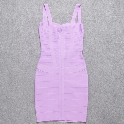 BEAUKEY Blue Mini Bandage Dress for Women XL