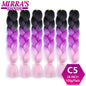 24 Inch Jumbo Braiding Hair Extensions Synthetic Ombre