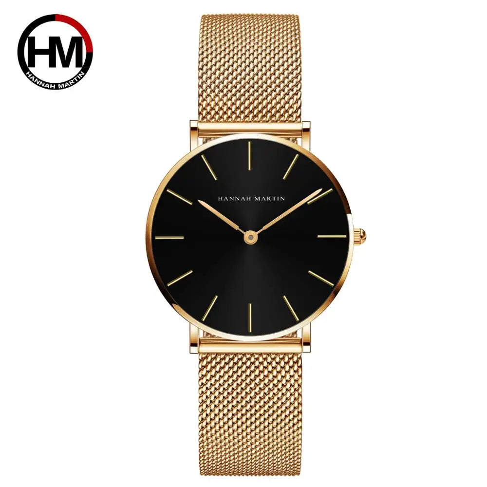 Hannah Martin Women 36mm Rose Gold Quartz Watch
