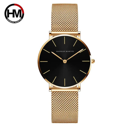 Hannah Martin Women 36mm Rose Gold Quartz Watch