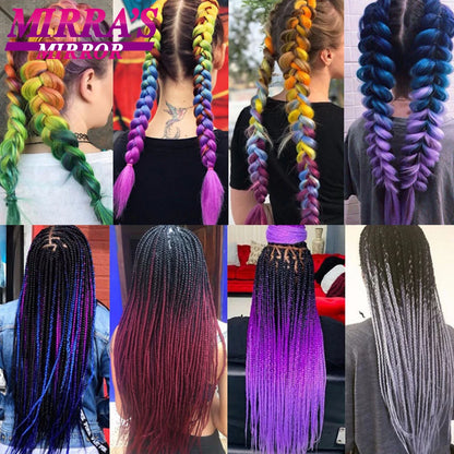 24 Inch Jumbo Braiding Hair Extensions Synthetic Ombre