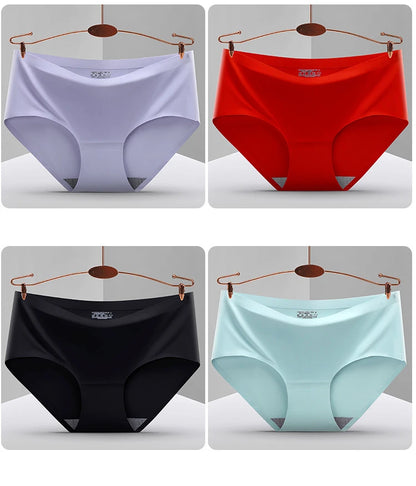 TrowBridge Women's Plus Size Silk Satin Seamless Briefs