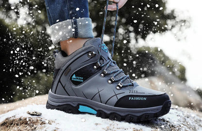 Men's Waterproof Leather Snow Boots Size 39-47