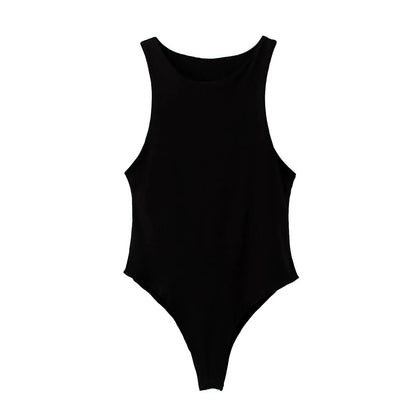 Summer Solid Sexy Bodycon Women Bodysuit Green Slim